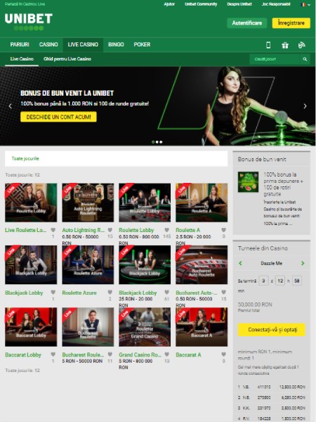 casino live unibet online