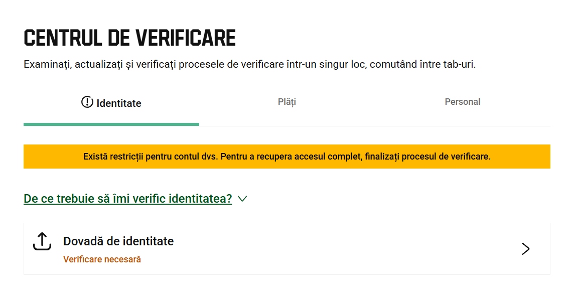 Unibet Casino verificare