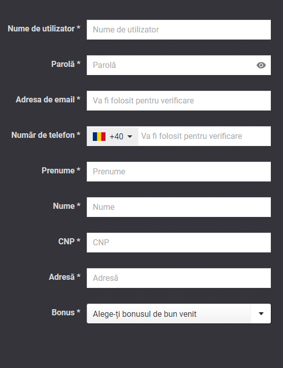 formular inregistrare fortuna 