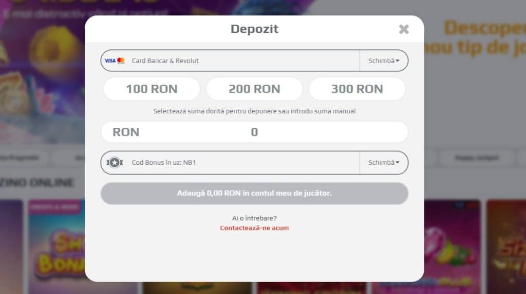 depunere netbet