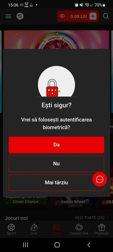 autentificare biometrică