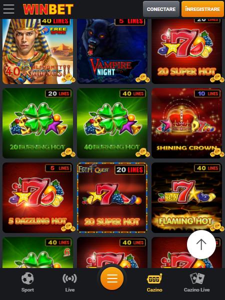 cazinouri egt winbet casino