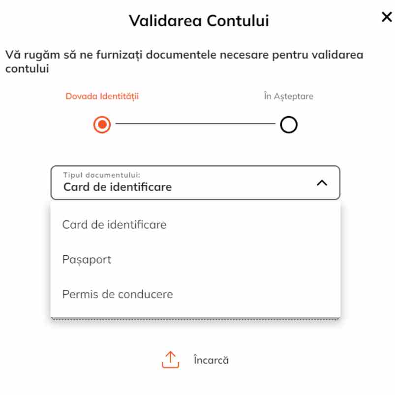 validare cont luck casino pasul 3