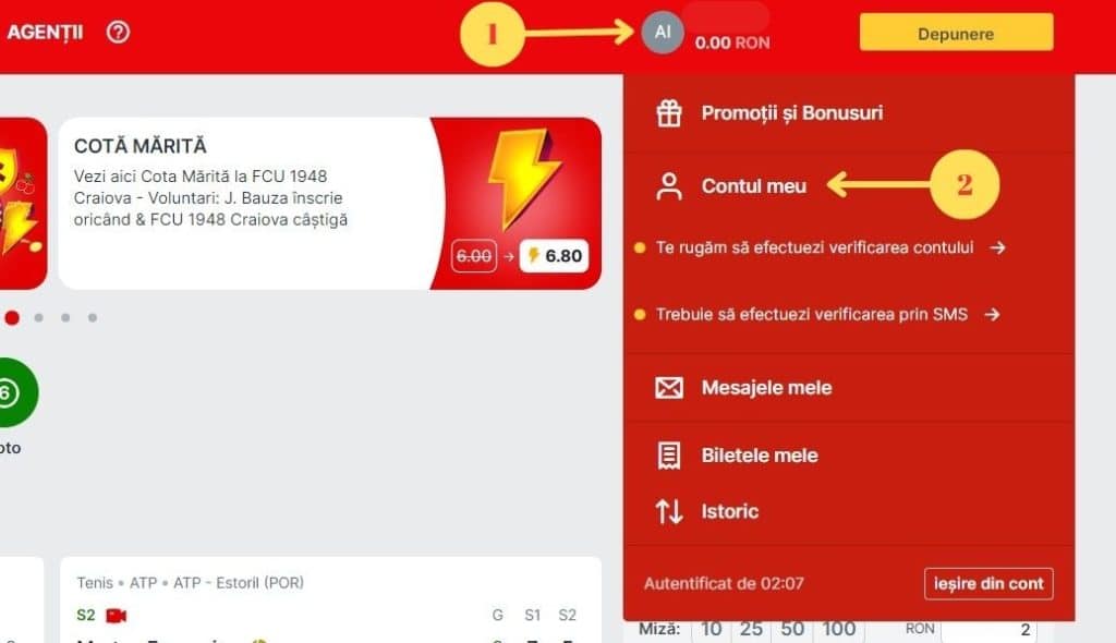 verificare cont superbet