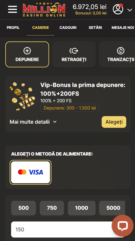depunere million casino