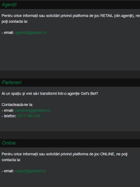 formular contact getsbet