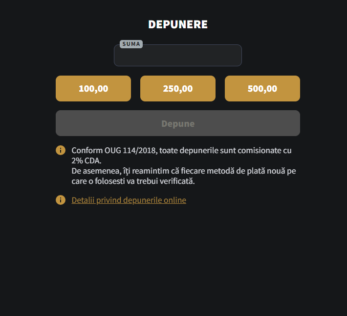 pasi depunere conti