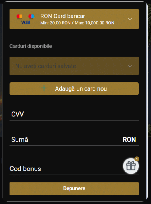 pasul 2 depunere conti