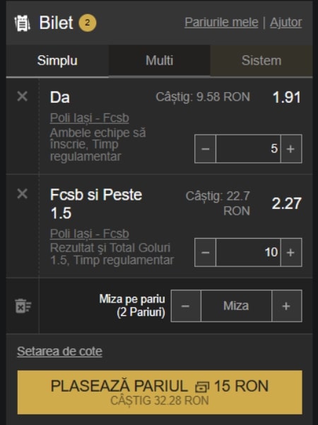 pariu construit conti