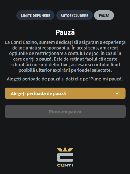 pauza screen conti