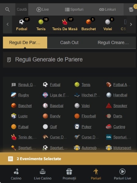 reguli pariere conti