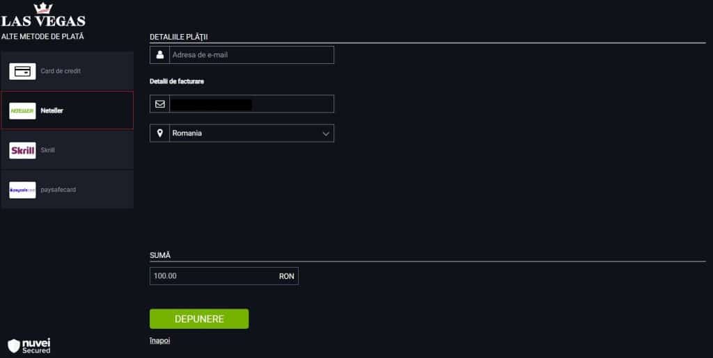 las vegas depunere neteller