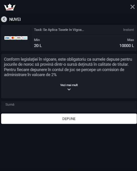 las vegas formular depunere