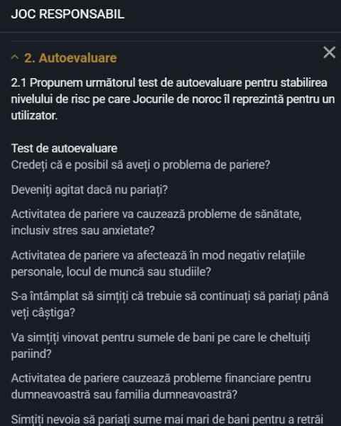 las vegas joc responsabil autoevaluare