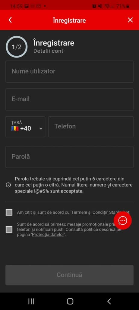 înregistrare la stanleybet