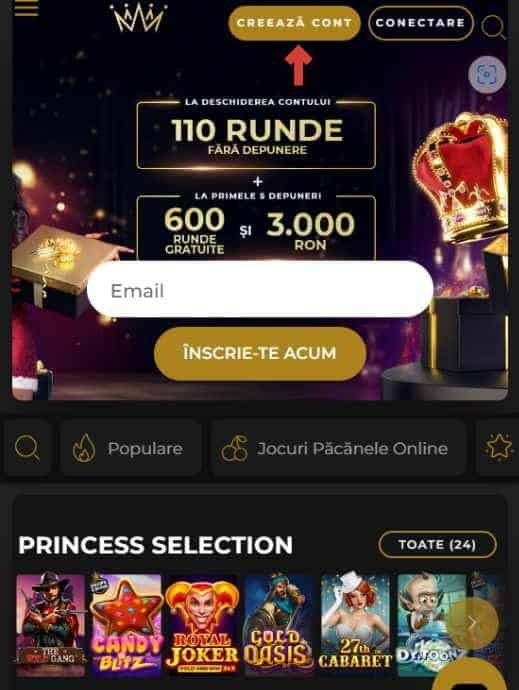 princess casino cont nou