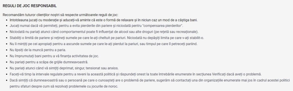 joc responsabil stanleybet