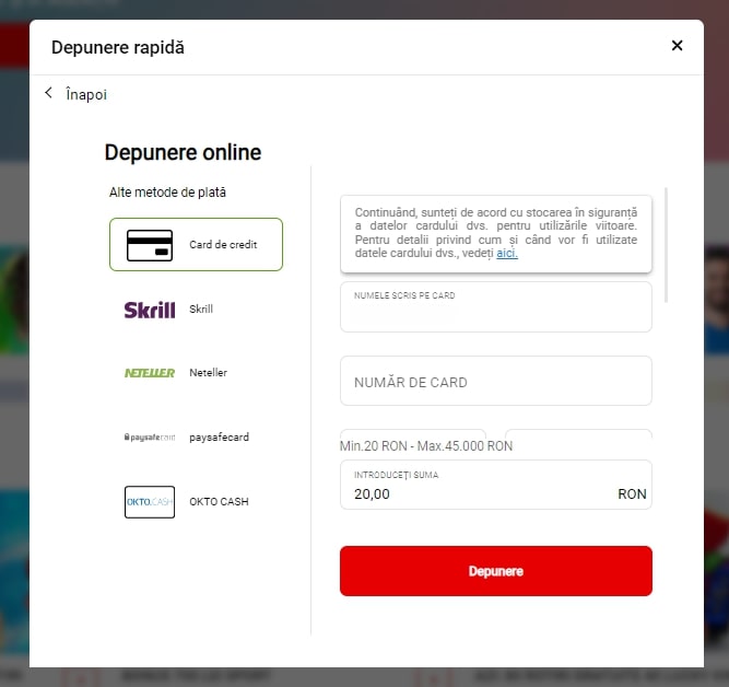 depunere stanleybet retragere