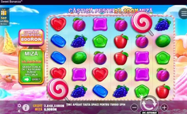 sweet bonanza player sloturi