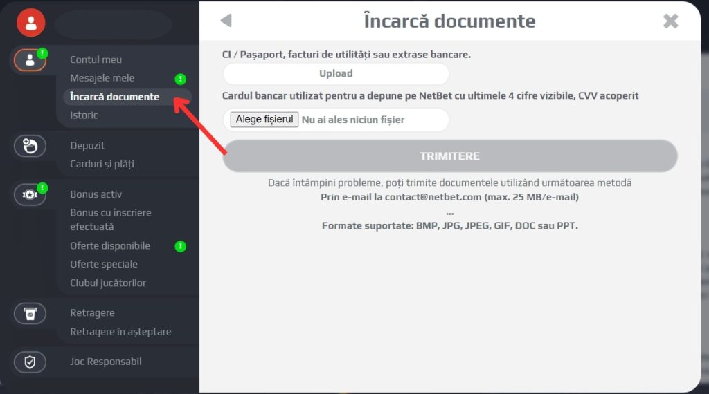 verificare cont netbet