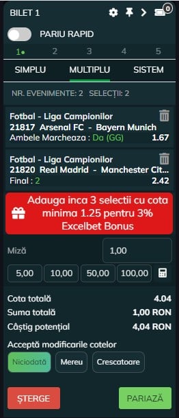 excelbet pariuri sportive