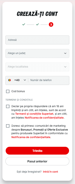 superbet inregistrare