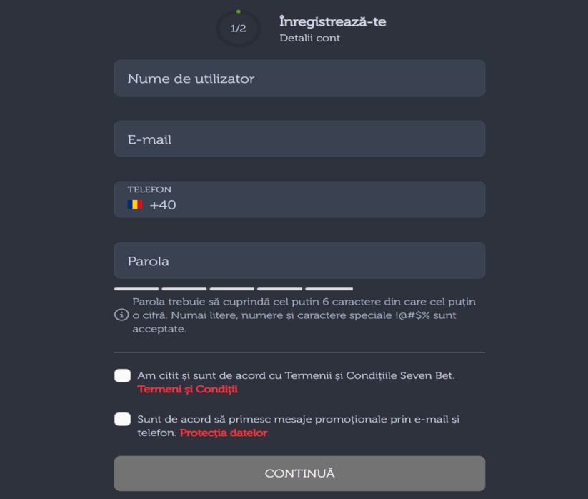 Inregistrare Seven Casino 2025