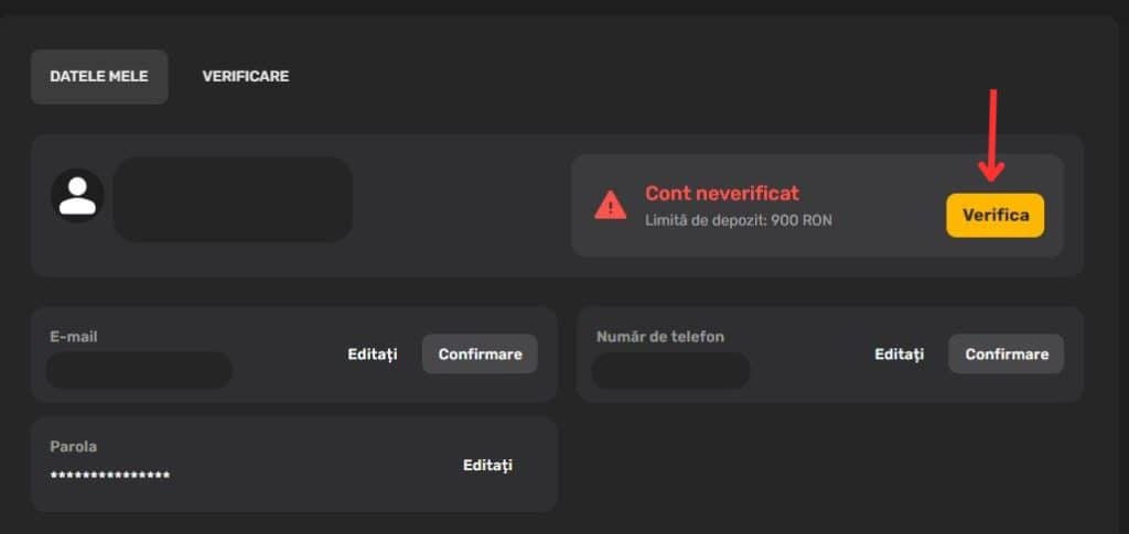 verificare cont prima casino