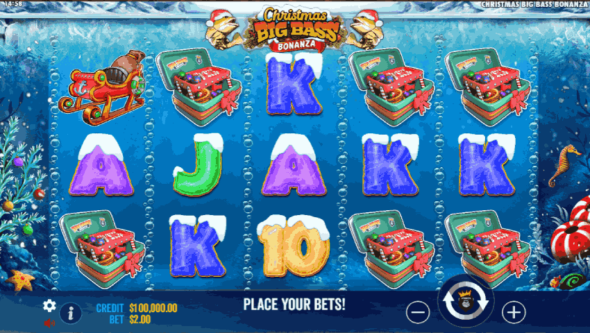Christmas Big Bass Bonanza - ecran de joc