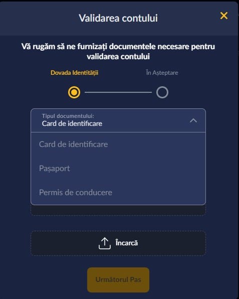 verificare cont royal casino