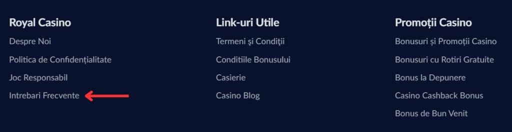 royal casino contact