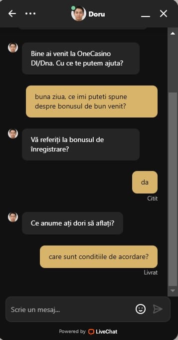 one casino contact
