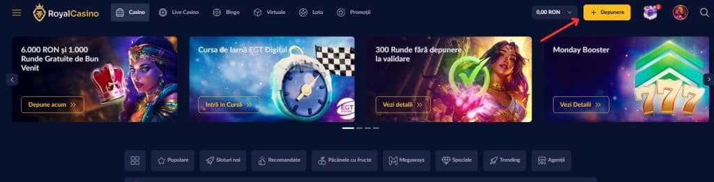 depunere royal casino