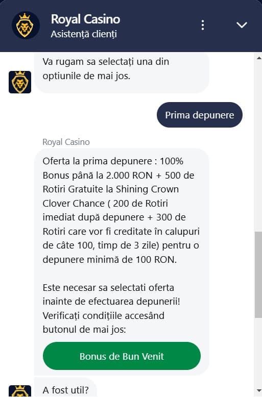 royal casino contact