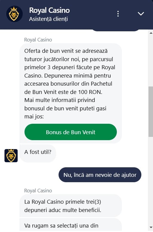 royal casino contact