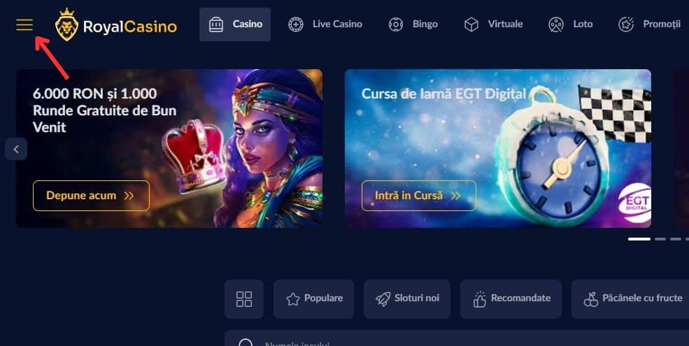 verificare cont royal casino