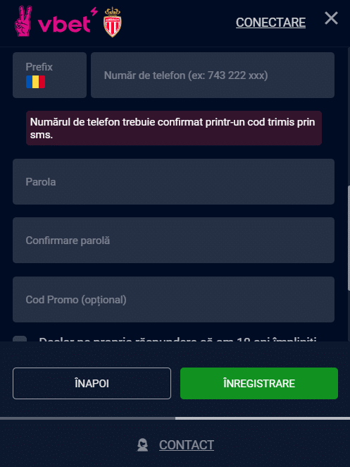 inregistrare victory bet 