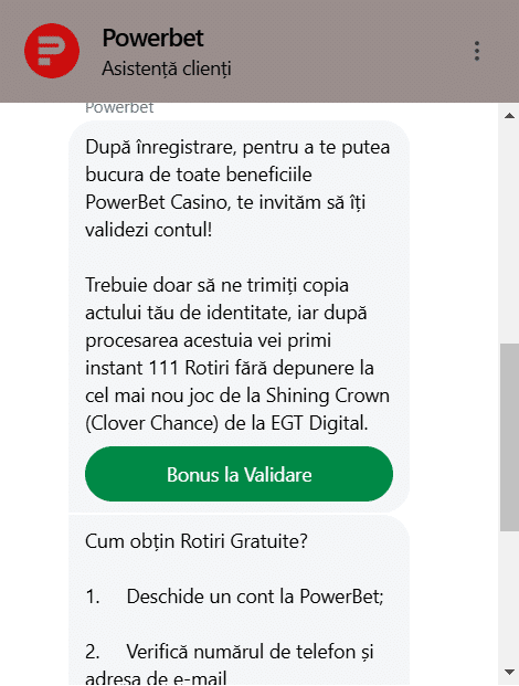 metode de contact powerbet 
