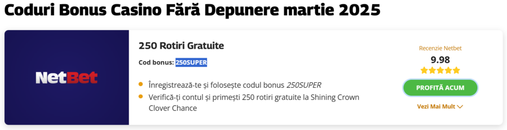 cod bonus la NetBet